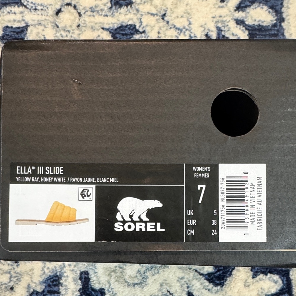 Sorel Ella Yellow Slide Sandals - Picture 5 of 5